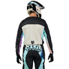 Close-up of collar and shoulder seam on Fox Racing 180 Hello Future Jersey in Black and Blue (SKU: 33534-001)