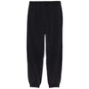 Side profile of Fox Racing Women's Wordmark Joggers in Black (SKU: 33141-001), showing tapered leg and ribbed cuff