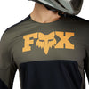 Close-up of collar and cuff design on Fox Racing 360 Fade Jersey in Brown and Black (SKU: 33533-539)