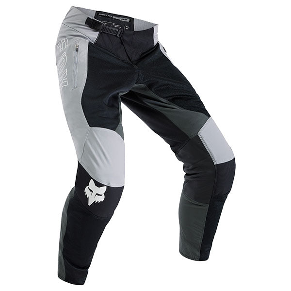 Front view of Fox Racing Ranger Air Off-Road Pants in Black (SKU: 33545-001), showing mesh thigh panels and ergonomic fit