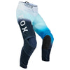Front view of Fox Racing 180 Air Haze Pants in Teal (SKU: 33544-329), featuring RAP fit and bold graphics