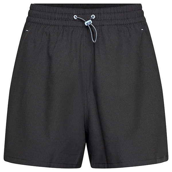 Front view of Fox Racing Women's Survivalist Shorts in Black showing elastic waistband, hand pockets, and relaxed fit, SKU: 32240-021