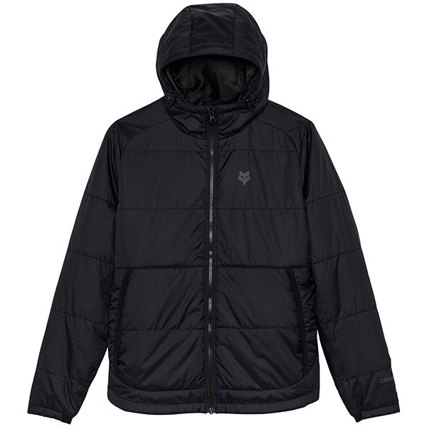 Front view of Fox Racing Women's Ridgeway Jacket in Black (SKU: 33118-001), featuring PrimaLoft® insulation and Cordura® shell