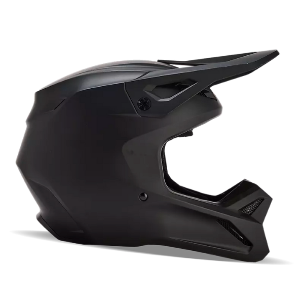 studio product photo of Fox Racing SKU 31405-255-Y in MATTE BLACK for motocross helmet, dirt bike, motocross, off road.