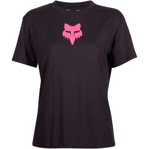 Clean studio shot of Fox Racing Fox Head Tee (Womens); showing tee fit, printed graphics, and crew neckline; SKU 31850-001-XS