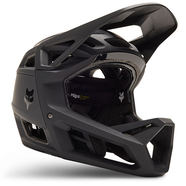 Product image of Fox Racing - Proframe RS Matte Black Helmet (MTB) SKU:31105-255-S | Sizes: SM, MD, LG | Designed for Mountain Bike, BMX and E-Bike riders | Available at BTO Sports