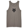 High-resolution studio image of Fox Racing Fox Head Premium Tank; showing sleeveless cut, hem shape, and printed or woven branding; SKU 32091-001-S