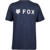 Professional studio photo of Fox Racing Absolute Tee (Youth); showing tee fit, printed graphics, and crew neckline; SKU 31818-329-YS