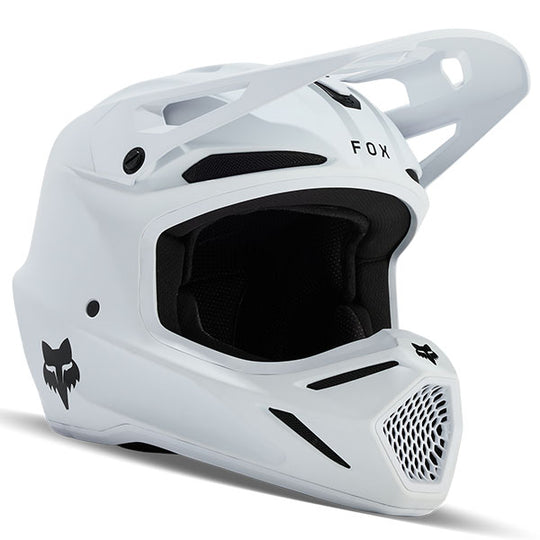 fox youth motorcycle helmets Racing Rampage MTB Helmet-White-YL class airflow for improved comfort and moisture management Fox Racing Youth V1 Helmet
