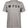 Studio photo on a white background of Fox Racing Absolute Tee (Youth); showing tee fit, printed graphics, and crew neckline; SKU 31818-329-YS