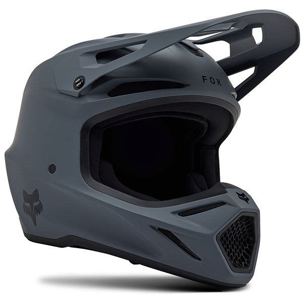 studio product photo of Fox Racing SKU 31365-103 in Graphite, size XS for motocross helmet, dirt bike, motocross, off road, sizes XS to XXL.