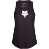 Professional studio photo of Fox Racing Fox Head Tank (Womens); showing sleeveless cut, hem shape, and printed or woven branding; SKU 31842-001-XS
