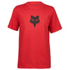 Clean studio shot of Fox Racing Fox Legacy Basic Tee (Youth); showing tee fit, printed graphics, and crew neckline; SKU 31819-001-YXS