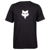 High-resolution studio image of Fox Racing Fox Legacy Basic Tee (Youth); showing tee fit, printed graphics, and crew neckline; SKU 31819-001-YXS