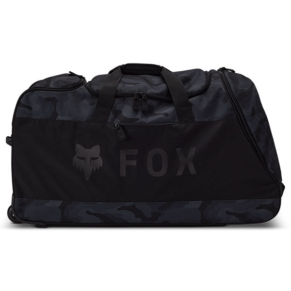 Fox Racing Shuttle 180 Black Camo Roller Gearbag SKU 33138 Black Camo front view