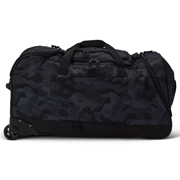 Fox Racing Shuttle Black Camo Roller Gearbag SKU 33135 Black Camo front view