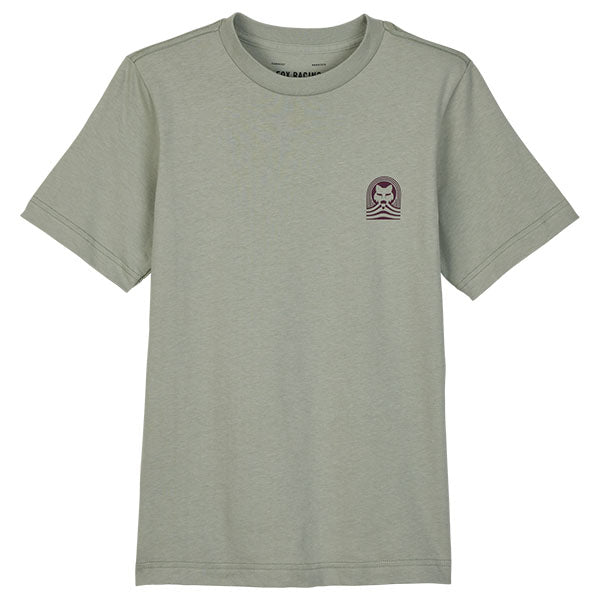 Professional studio photo of Fox Racing Exploration Premium Tee (Youth); showing tee fit, printed graphics, and crew neckline; SKU 32302-447-YS