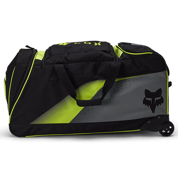 Fox Racing Shuttle Divider Roller Gearbag SKU 32337 Cloud Gray interior view showing main gear compartment and boot section