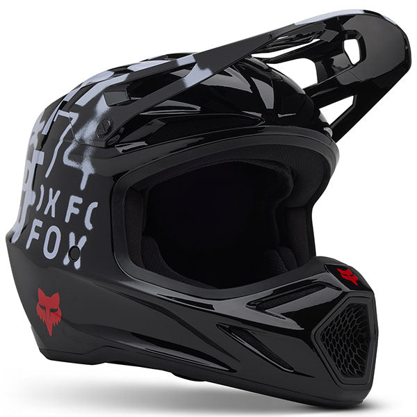 studio product photo of Fox Racing SKU 33122-001 in Black, size XS for motocross helmet, dirt bike, motocross, off road, sizes XS to XXL.