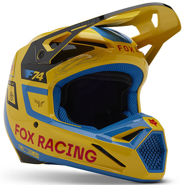 studio product photo of Fox Racing SKU 33000-274 in Pale Yellow, size XS for motocross helmet, dirt bike, motocross, off road, sizes XS to XXL.