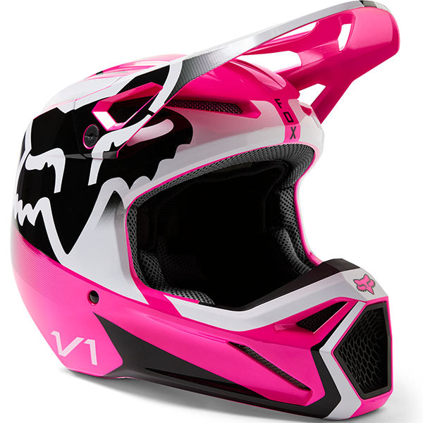 studio product photo of Fox Racing SKU 29729-170-Y in Pink for motocross helmet, dirt bike, motocross, off road.