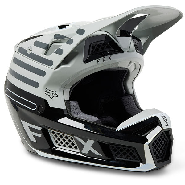 studio product photo of Fox Racing SKU 29641-172 in Steel Gray, size SM for motocross helmet, dirt bike, motocross, off road, sizes SM to XL.