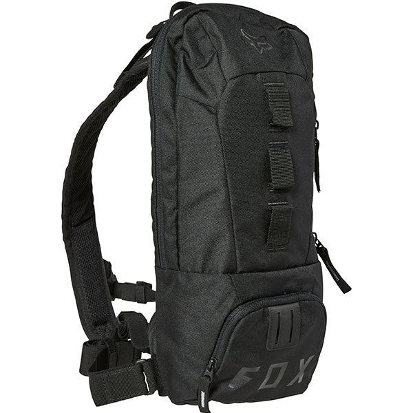 Fox Racing Utility 6L Hydration Pack SKU 28406 Black front view showing hydration pack profile and Fox Racing branding