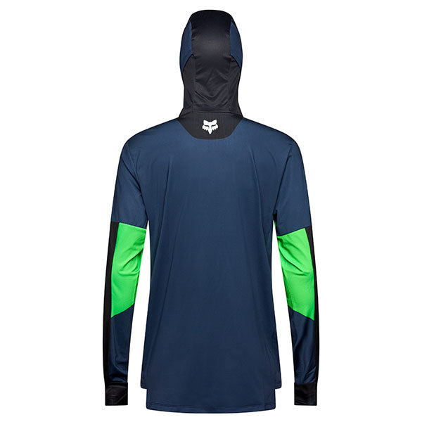 Rear view of Twilight Blue Ranger Drive Jersey (SKU: 33538-407), showing extended tail and ventilation