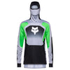 Front view of Ranger Drive Jersey in Steel Grey (SKU: 33538-172), showing integrated buff and ergonomic fit