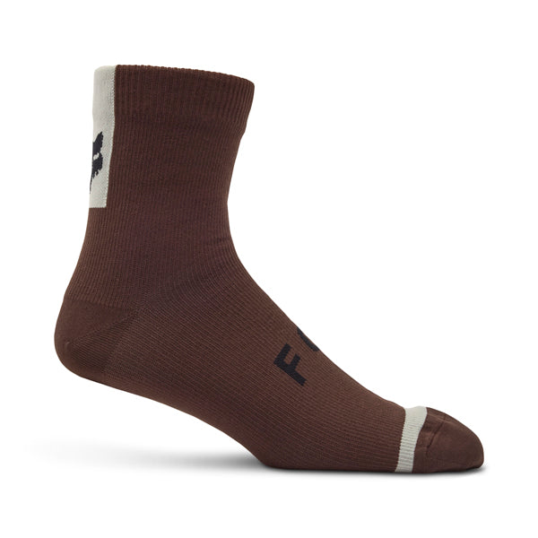 Fox Racing Defend Water Mountain Bike Socks front angle view in Cocoa sizes XS/SM, SM/MD, LG/XL SKU 31525-222-XS/S. Socks | Available at BTO Sports