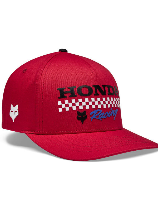 Fox Racing Honda Flexfit Hat SKU:33382-003-S/M – product image – Colors: Red | Sizes: SM/MD | Available at BTO Sports