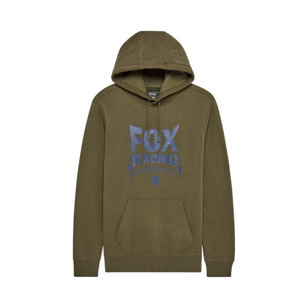 Fox Racing Bolt Pullover Hoodie front angle view in Olive/Grn sizes SM, MD, LG, XL, 2X SKU 36271-099-S. Sweatshirts & Hoodies | Available at BTO Sports