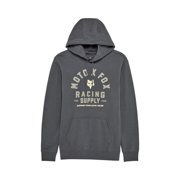 Fox Racing Local Racer Pullover Hoodie front angle view in Dark/Shadow sizes SM, MD, LG, XL, 2X SKU 36274-330-S. Sweatshirts & Hoodies | Available at BTO Sports