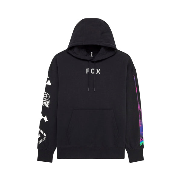Fox Racing Image Cosmo Oversized Pullover Hoodie front angle view in Blk sizes SM, MD, LG, XL, 2X SKU 36279-001-S. Sweatshirts & Hoodies | Available at BTO Sports
