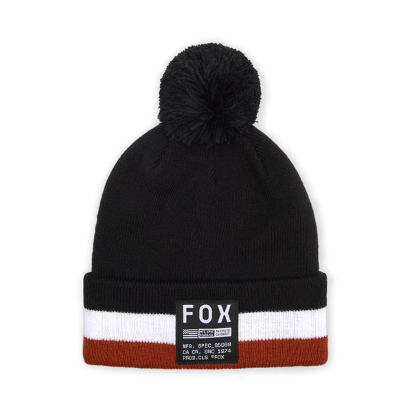 Fox Racing Fracture Pom Beanie SKU:36291-001-OS – product image – Colors: Black | Available at BTO Sports
