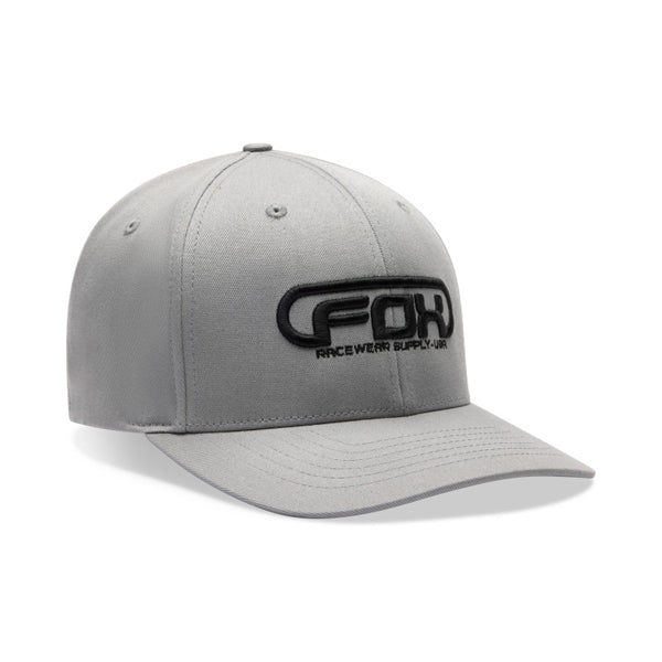 Fox Racing Global Flexfit Hat SKU:36293-172-S/M – product image – Colors: Steel Grey | Sizes: SM/MD | Available at BTO Sports