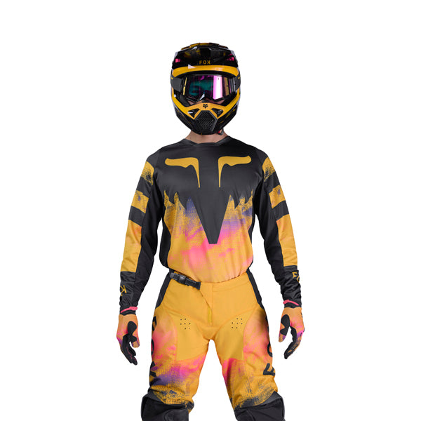 Side view of tangerine 180 Kairos Jersey showing sleeve cuffs and articulated fit, SKU 36313-279 | SKU: 36313-279 | Available at BTO Sports