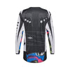Rear view of Fox Racing 180 Image Cosmo Jersey in white/black showing sublimated graphics and extended tail, SKU 36314-058 | SKU: 36314-05 | Available at BTO Sports