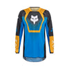 Front view of Fox Racing Youth 180 Collect Jersey in solid blue showing mesh collar and vented panels, SKU 36315-002 | SKU: 36315-08 | Available at BTO Sports