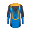 Rear view of solid blue Youth 180 Collect Jersey showing drop-tail hem and Fox branding, SKU 36315-002 | SKU: 36315-08 | Available at BTO Sports