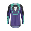 Front view of Fox Racing Youth 180 Collect Jersey in grape showing mesh collar, vented panels, and sublimated graphics, SKU 36315-443 | SKU: 36315-086 | Available at BTO Sports