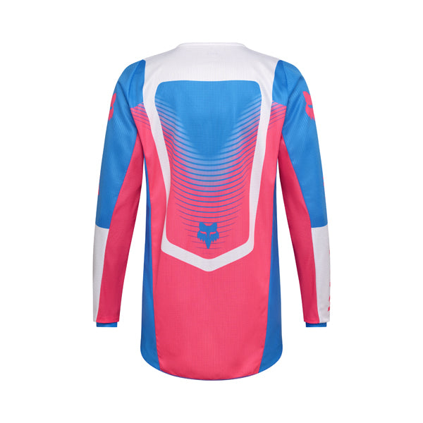 Rear view of blue/pink Youth 180 Collect Jersey showing sublimated graphics and drop-tail hem, SKU 36315-A01 | SKU: 36315-00 | Available at BTO Sports