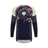 Front view of Fox Racing Flexair Inning Jersey in black showing bonded collar, RAP sleeve fit, and minimalist design, SKU 36318-001 | SKU: 36318-00 | Available at BTO Sports