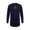 Front view of Fox Racing Flexair Blackout Jersey in black showing bonded collar, RAP sleeve fit, and minimalist design, SKU 36319-001 | SKU: 36319-00 | Available at BTO Sports