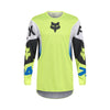 Front view of Fox Racing 360 Tine Jersey in flo yellow showing bonded collar, RAP sleeves, and sublimated graphics, SKU 36320-130 | SKU: 36320-001 | Available at BTO Sports