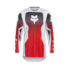 Front view of Fox Racing 180 Shield Jersey in flo red showing mesh collar and sublimated graphics, SKU 36322-110 | SKU: 36322-001 | Available at BTO Sports