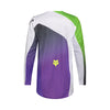 Rear view of Fox Racing 180 Kawasaki Jersey in purple/white showing sublimated graphics and extended tail, SKU 36323-A08 | SKU: 36323-A0 | Available at BTO Sports