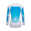 Rear view of Women’s 180 Shield Jersey in white and blue highlighting full mesh back panel and Fox Shield branding, SKU 36324-059 | SKU: 36324-28 | Available at BTO Sports