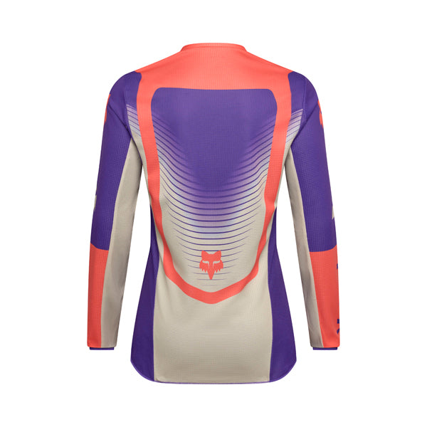 Rear view of Women’s 180 Collect Jersey in grape highlighting full-back mesh ventilation and sublimated Fox Shield graphics, SKU 36325-443 | SKU: 36325-44 | Available at BTO Sports