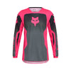 Front view of Youth Girls 180 Shield Jersey in black and pink showing moisture-wicking fabric, vented mesh panels, and drop-tail hem, SKU 36332-285 | SKU: 36332-285 | Available at BTO Sports